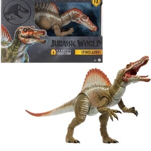 Hammond Collection Jurassic World Spinosaurus Dinosaur Figure - Brown and Red